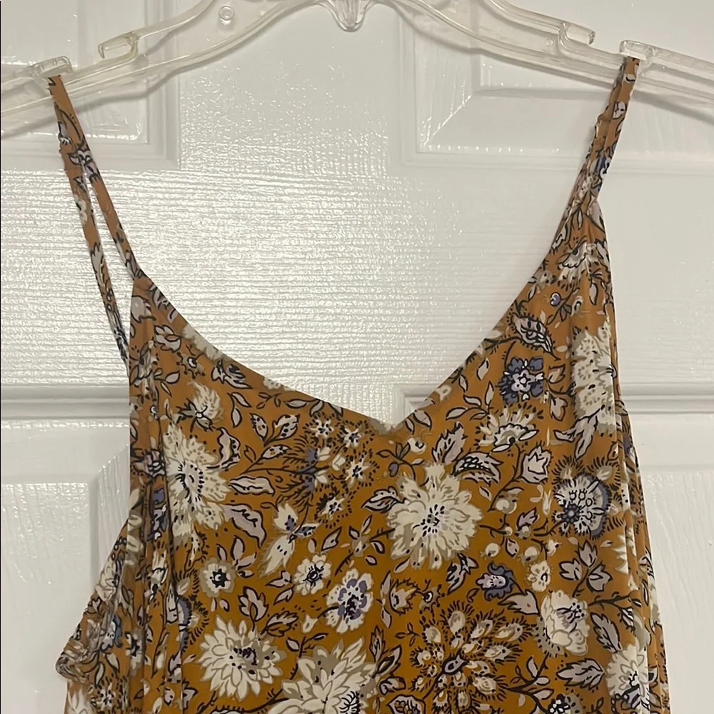 Old Navy Brown Tan Spaghetti Strap Midi Dress - Picture 4 of 6